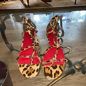 Nine West gladiator sandal cheetah print